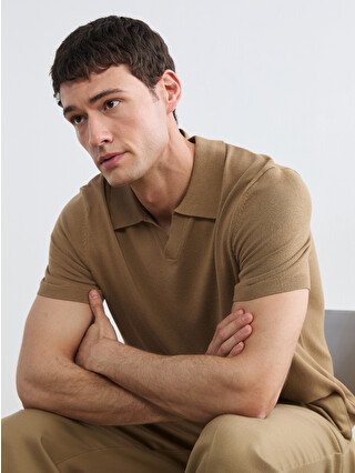 LCW Vision Men's Polo Collar Knitted T-Shirt - S65449Z8-GUT | LC