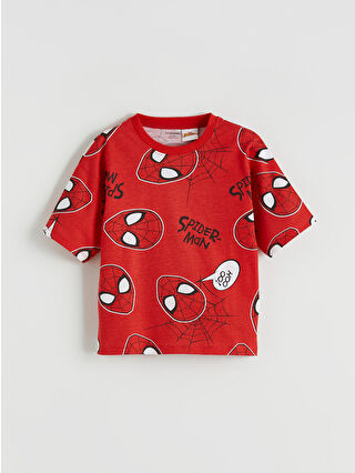 Canlı Kırmızı Baskılı