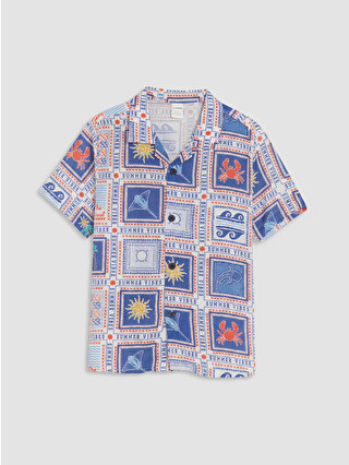 Lacivert Baskılı