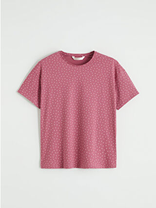 Açık Bordo Baskılı