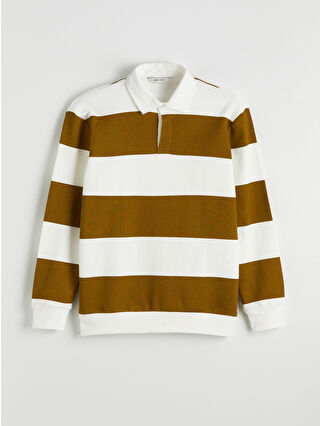 Zeytin Yeşili Çizgili