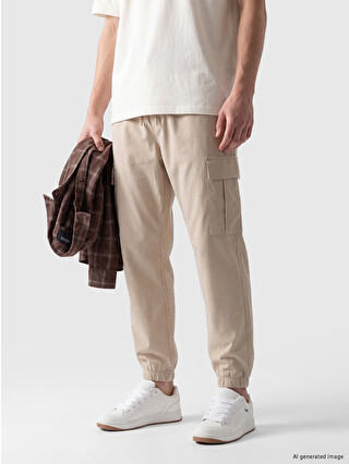 XSIDE Gri Regular Fit Poplin Erkek Jogger Pantolon - S68211Z8-G6E