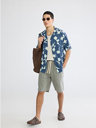 XSIDE Regular Fit Linen-look Men's Shorts - S68212Z8-Z3Q | LC Waikiki
