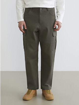 XSIDE Standart Kalıp Gabardin Erkek Kargo Pantolon - S68500Z8-SEV