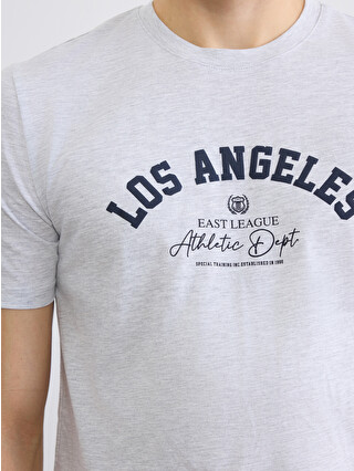 XSIDE Crew Neck Los Angeles Printed Men's T-Shirt - S68575Z8-LAL