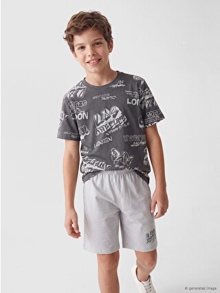 Grey Printed