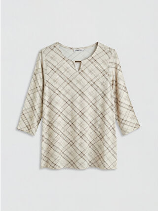 Açık Bej Baskılı