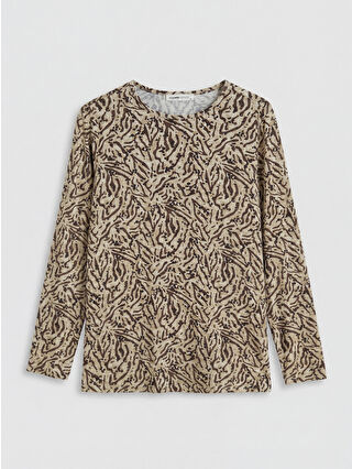 Açık Kahverengi Baskılı