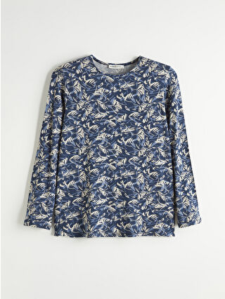 Koyu Lacivert Baskılı