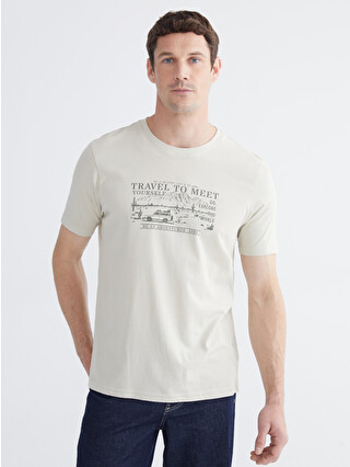 LCWAIKIKI Classic Plus Size Crew Neck Printed Cotton Men's T-Shirt