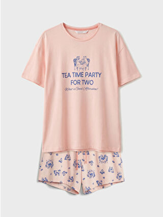 Açık Pembe Baskılı