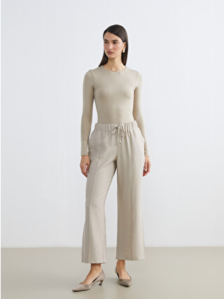 LCWAIKIKI Classic Elastic Waist Wide Leg Women's Trousers