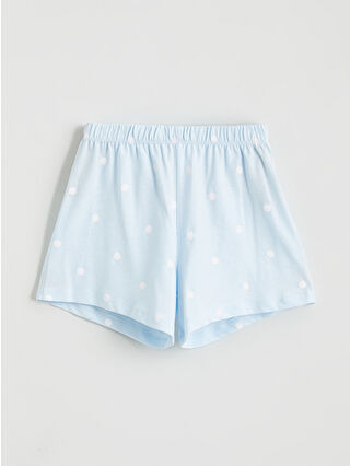 لون أزرق باهت مطبوع