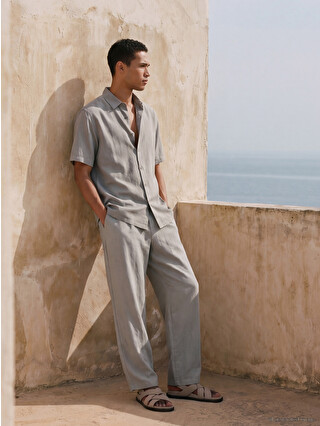 LCW Vision Standard Fit Men's Textured Pleated Trousers - S6AQ21Z8