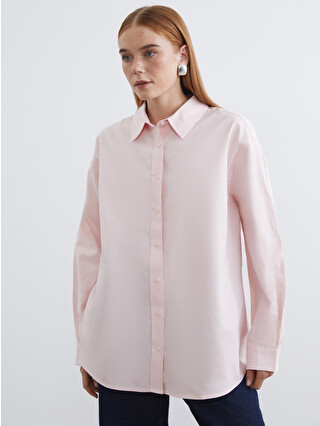 LCW Modest Oversize Poplin Women's Shirt Tunic - S6AS73Z8-DMQ | LC