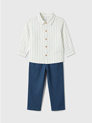 Açık Mavi Çizgili