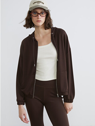XSIDE Soft Touch Women's Zip-Up Hoodie - S6BN71Z8-S7U | LC Waikiki
