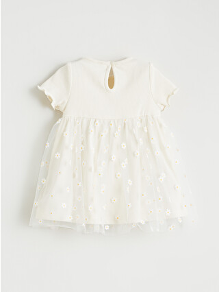 LCW baby Baby Girl's Floral Tulle Dress - S6BQ87Z1-FDL | LC Waikiki