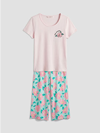 Açık Suyeşili Baskılı