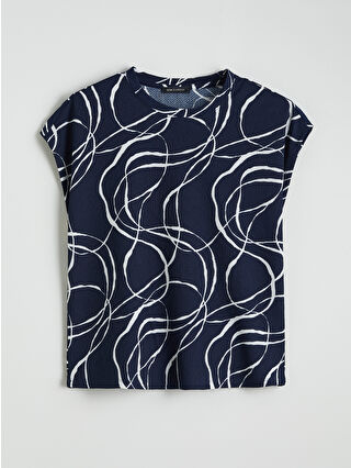 Navy Printed