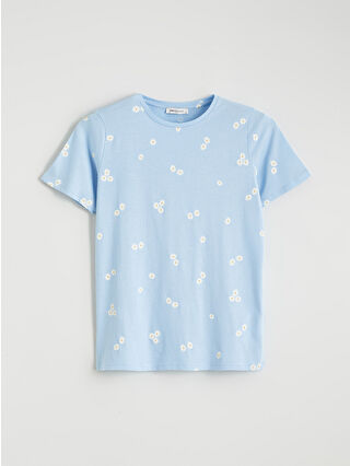 Pastel Blue Printed