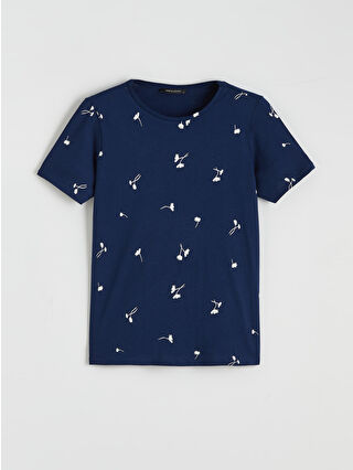 Navy Printed