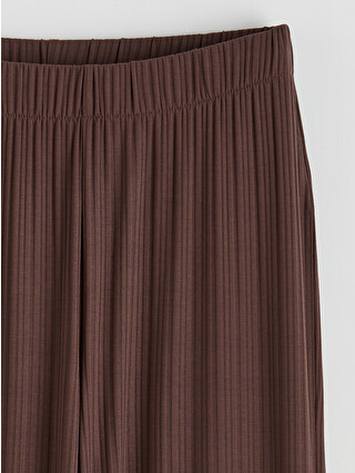 LCWAIKIKI Basic Textured Women's Trousers With Elastic Waistband