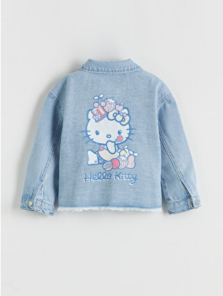 LCW Kids Hello Kitty Baskılı Kız Çocuk Jean Ceket - S6CL96Z1-LR1