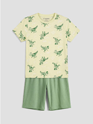 Pastel Yeşil Baskılı