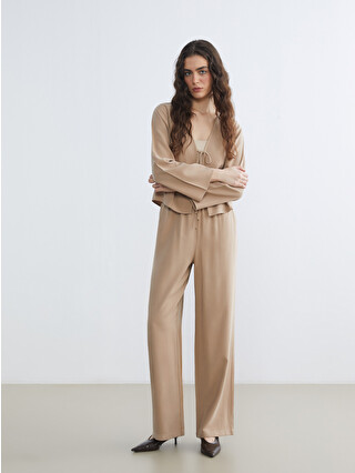 LCW Vision Women's Wide-leg Trousers With Elastic Waist - S6CQ93Z8
