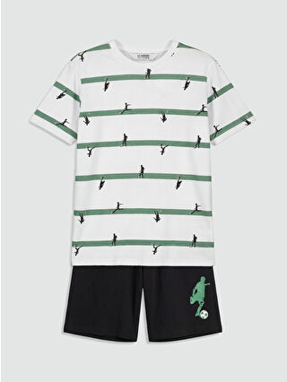 لون أبيض مطبوع