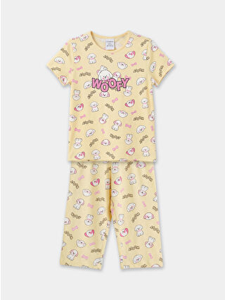 Açık Sarı Baskılı