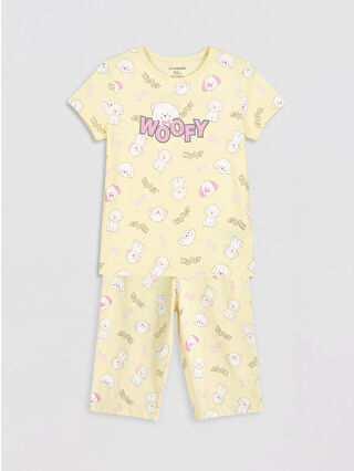 Açık Sarı Baskılı