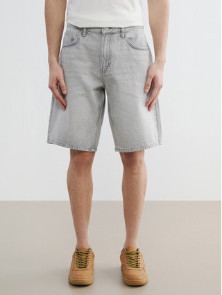 LCW Jeans Baggy Fit Men's Jean Shorts - S6EP76Z8-GRD | LC Waikiki
