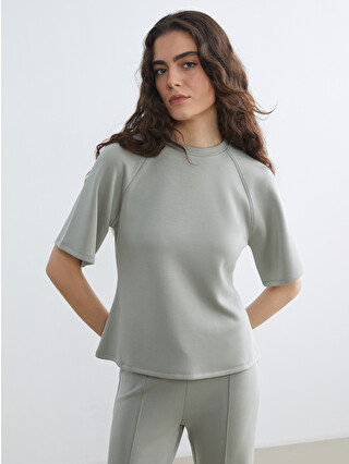 LCW Vision Crew Neck Women's T-Shirt - S6ER12Z8-GNZ | LC Waikiki