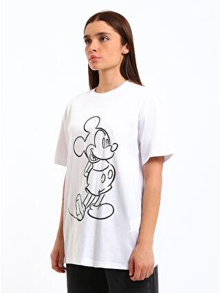 XSIDE Crew Neck Mickey Mouse Printed Women's T-Shirt -S6ER58Z8-Q6K