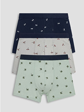 Açık Gri Baskılı