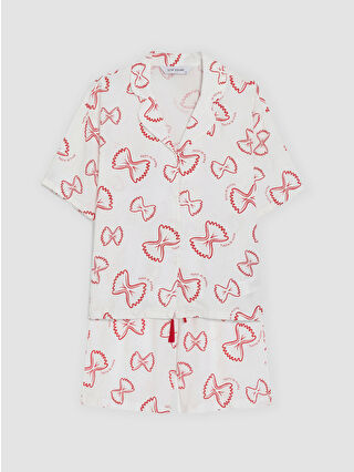 Uçuk Pembe Baskılı