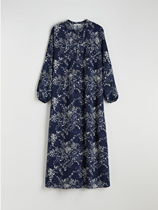 Koyu Lacivert Baskılı