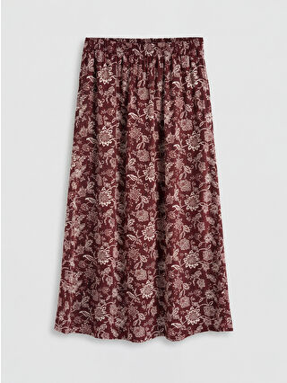 Koyu Kırmızı Baskılı