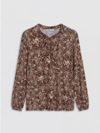 Açık Kahverengi Baskılı