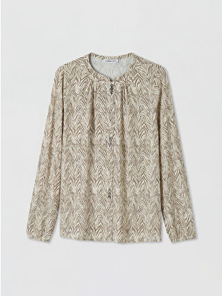 Açık Kahverengi Baskılı