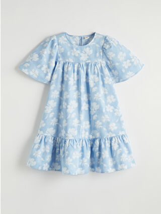 لون أزرق باهت مطبوع