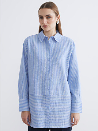 LCW STUDIO Striped Women's Shirt Tunic - S6G720Z8-LEN | LC Waikiki