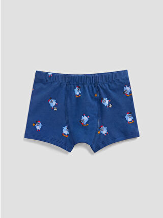 Canlı Mavi Baskılı