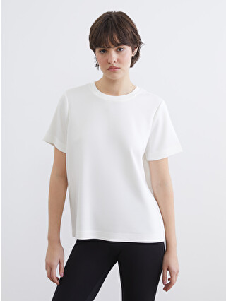 XSIDE Crew Neck Soft Touch Women's T-shirt - S6GD54Z8-Q6K | LC Waikiki