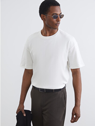LCW Vision 100% Cotton Loose Fit Basic Soft Touch T-shirt
