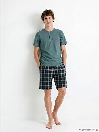 LC WAIKIKI Regular Fit Men's Shortie Pyjamas Set - S6GL18Z8-LRR