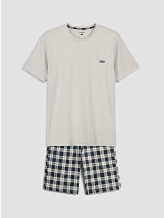 Açık Gri Baskılı