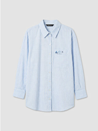 Açık Mavi Çizgili